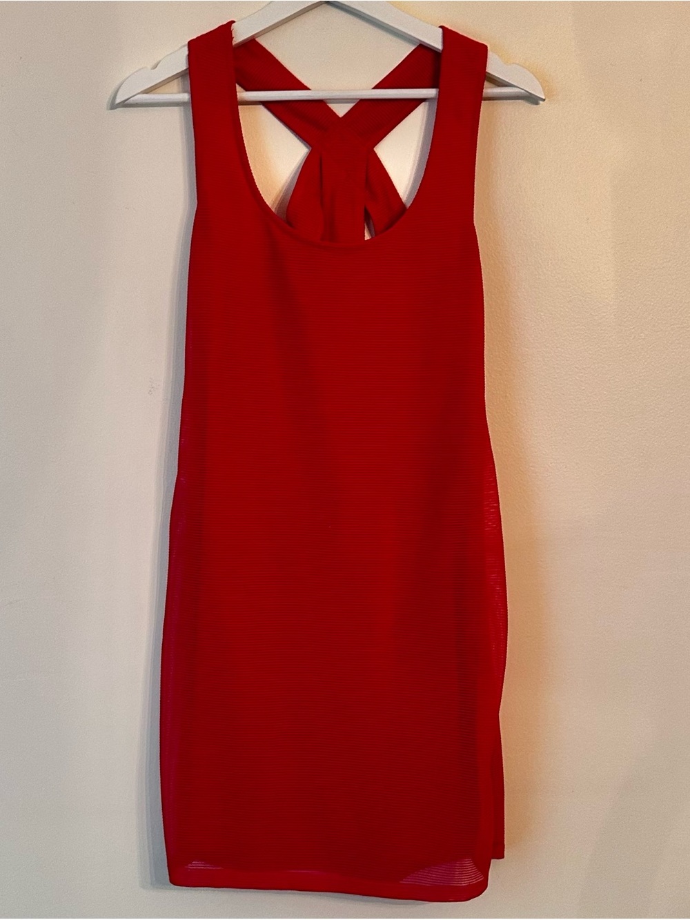 Red Geometric Back Dress